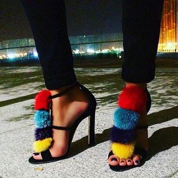 dress shoes selling colorful pom decor women sandals cut-out peep toe strap gladiator party, Black
dress shoes selling colorful pom decor women sandals cut-out peep toe strap gladiator party, Black