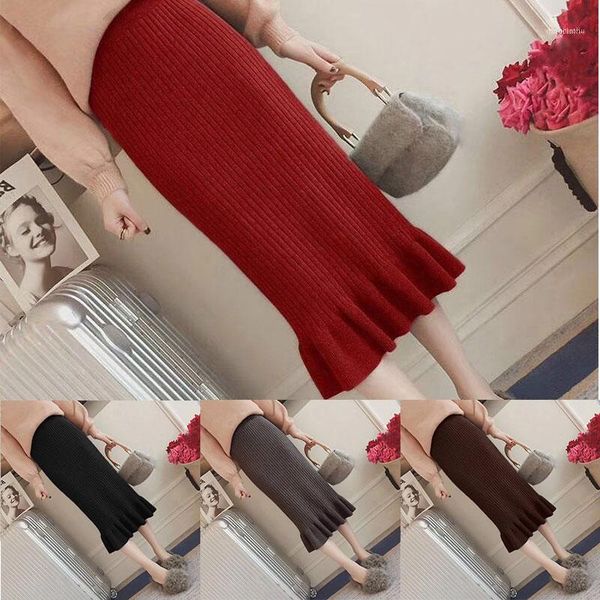 skirts elegant women long sweater skirt female ruffle midi pleated knitted elastic high waist warm saias jupe winter1, Black
skirts elegant women long sweater skirt female ruffle midi pleated knitted elastic high waist warm saias jupe winter1, Black