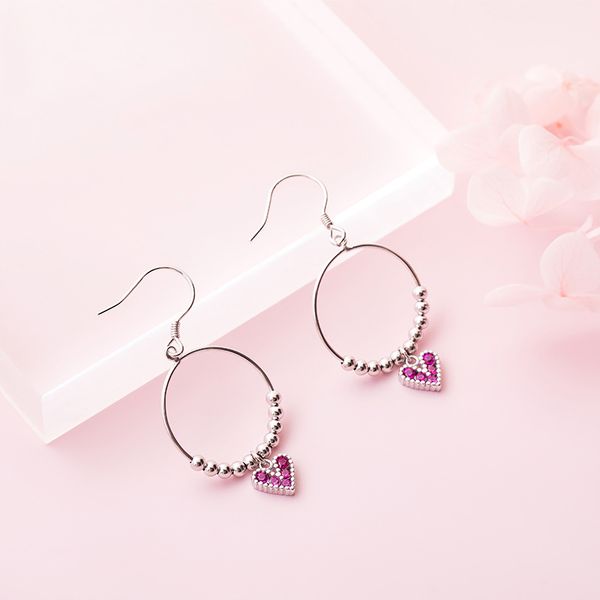 real 100% 925 sterling silver large circle earring fashion red zirconia heart s925 ear hook for women fine jewelry gift, Golden;silver
real 100% 925 sterling silver large circle earring fashion red zirconia heart s925 ear hook for women fine jewelry gift, Golden;silver