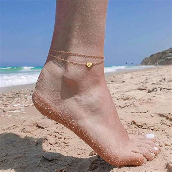 anklets tiny a-z initial letter heart for women gold color stainless steel alphabet chain link anklet bracelet boho jewelry, Red;blue
anklets tiny a-z initial letter heart for women gold color stainless steel alphabet chain link anklet bracelet boho jewelry, Red;blue