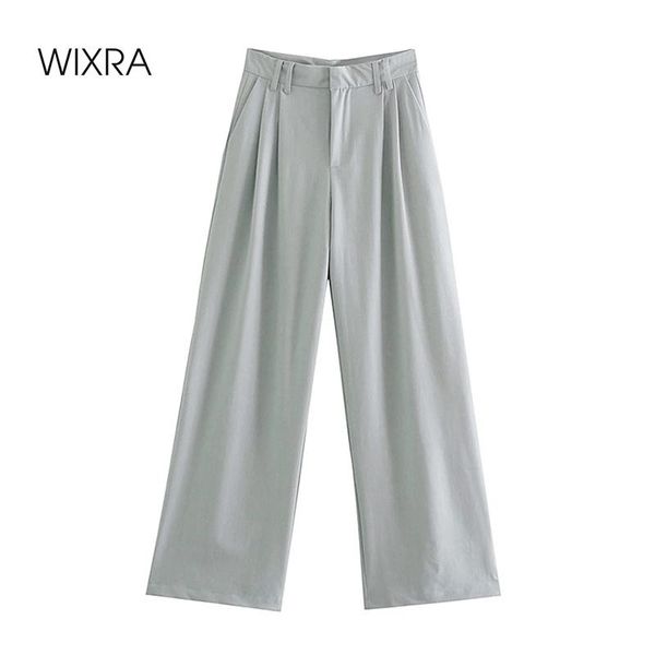 women's pants & capris wixra 2021 women suit solid zipper button high waist pocket loose casual straight trousers office lady autumn bo, Black;white
women's pants & capris wixra 2021 women suit solid zipper button high waist pocket loose casual straight trousers office lady autumn bo, Black;white
