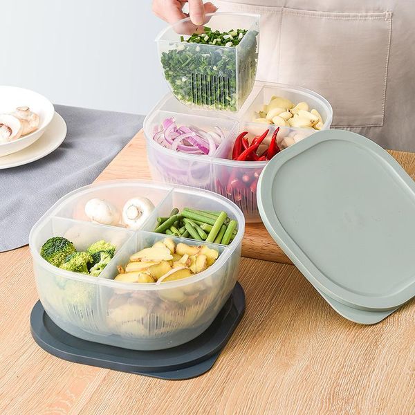 large separated green onion ginger garlic vegetable refrigerator storage box kitchen plastic drain sealed with lids bottles & jars
large separated green onion ginger garlic vegetable refrigerator storage box kitchen plastic drain sealed with lids bottles & jars