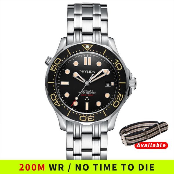 wristwatches 2021 black dial miyota or pt5000 automatic watch diver nttd style sapphire crystal solid bracelet waterproof 200m, Slivery;brown
wristwatches 2021 black dial miyota or pt5000 automatic watch diver nttd style sapphire crystal solid bracelet waterproof 200m, Slivery;brown