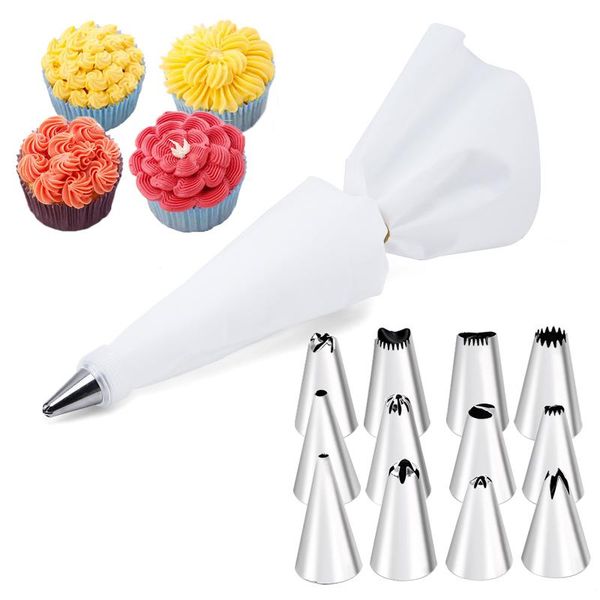 baking & pastry tools 14pc cream piping nozzles set bag kitchen cupcake desserts cake decorating accessories
baking & pastry tools 14pc cream piping nozzles set bag kitchen cupcake desserts cake decorating accessories