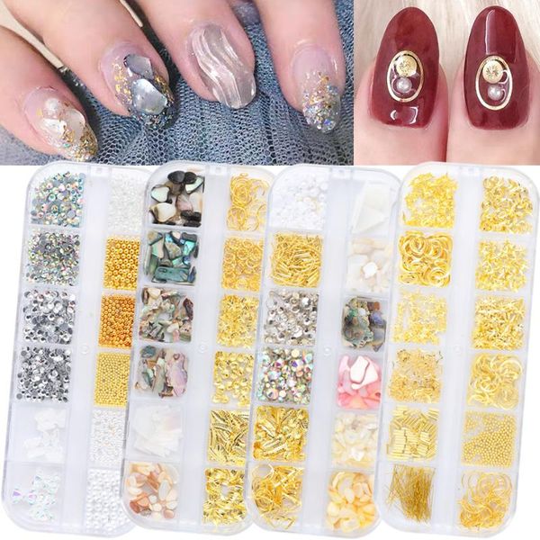 nail art decorations 12grids shell flakes stone nails decoration 3d alloy pearl steel ball rhinestone manicure accessory adornment bejz01-12, Silver;gold
nail art decorations 12grids shell flakes stone nails decoration 3d alloy pearl steel ball rhinestone manicure accessory adornment bejz01-12, Silver;gold