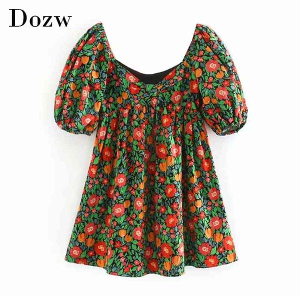 boho style floral print mini dress summer lantern short sleeve casual pleated es square collar beach sundress 210515, Black;gray
boho style floral print mini dress summer lantern short sleeve casual pleated es square collar beach sundress 210515, Black;gray