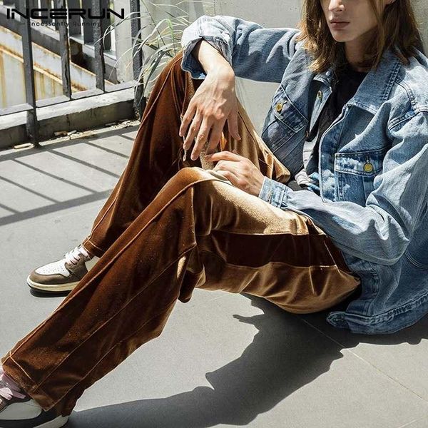 men's pants incerun american style fashionable gold velvet pantalones zipper wide-leg loose casual streetwear trousers s-5xl, Black
men's pants incerun american style fashionable gold velvet pantalones zipper wide-leg loose casual streetwear trousers s-5xl, Black