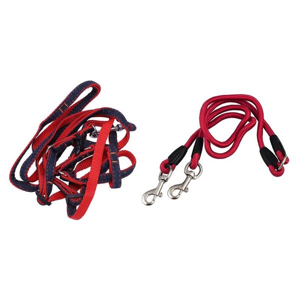 -1 set pet dog lead leash splitter collar harness adjustable support & 1 pcs nylon duplex double coupler twin red collars leashes
-1 set pet dog lead leash splitter collar harness adjustable support & 1 pcs nylon duplex double coupler twin red collars leashes