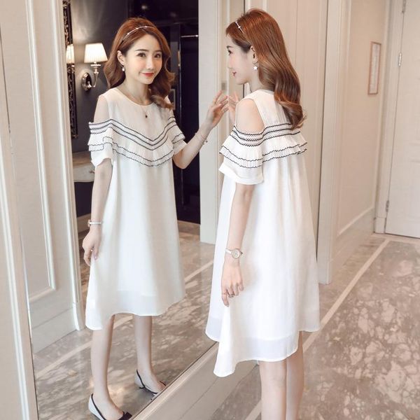 maternity dresses 2021 summer dress off-shoulder short-sleeved round neck mid-length creative white dresslb850
maternity dresses 2021 summer dress off-shoulder short-sleeved round neck mid-length creative white dresslb850