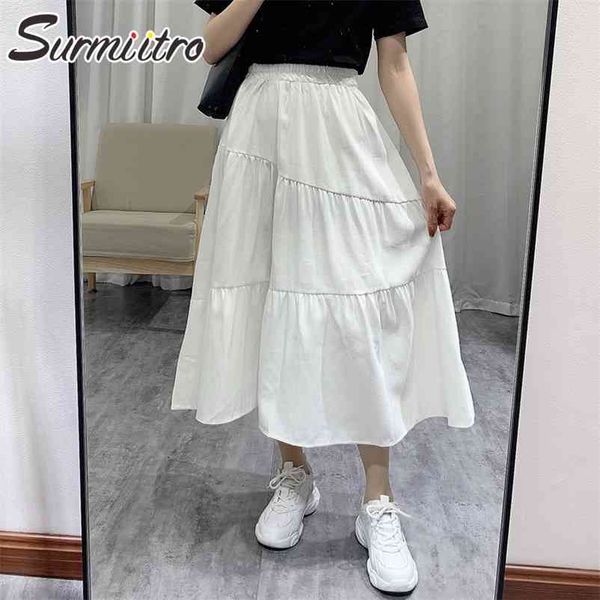 spring summer long skirts women elegant korean style white aesthetic high waist midi skirt female ladies 210421, Black
spring summer long skirts women elegant korean style white aesthetic high waist midi skirt female ladies 210421, Black