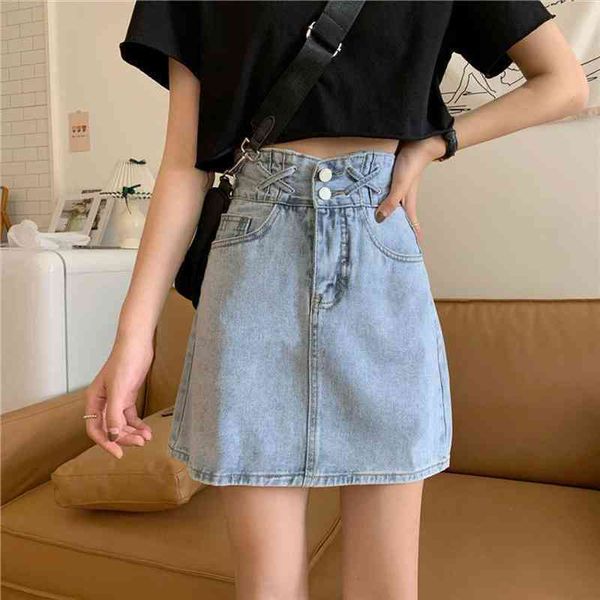 women skirts high waist blue button retro designer denim solid korean style females trendy selling summer all match mini skirts, Black
women skirts high waist blue button retro designer denim solid korean style females trendy selling summer all match mini skirts, Black