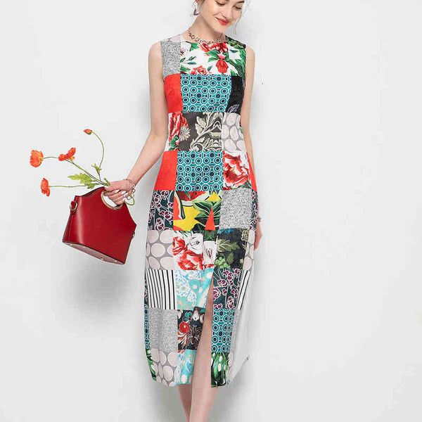 summer style retro printing flower balls self-cultivation iron temperament cleft dress of medium quality length, Black;gray
summer style retro printing flower balls self-cultivation iron temperament cleft dress of medium quality length, Black;gray