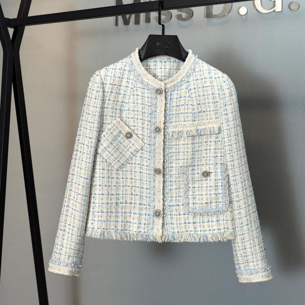 women's jackets 2021 autumn luxury women plaid tweed pearl tassel jacket coat for female chic overcoat 7.27, Black;brown
women's jackets 2021 autumn luxury women plaid tweed pearl tassel jacket coat for female chic overcoat 7.27, Black;brown