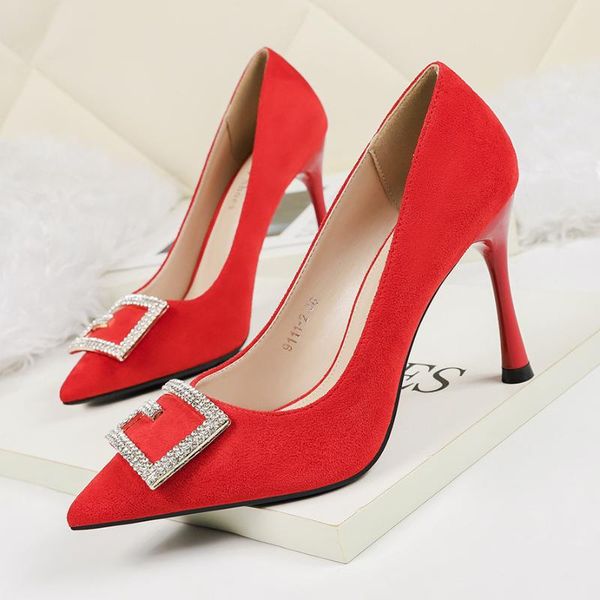 pumps wedding red shine crystal thin high heels quality velvet women shoes pointed toe shallow ladies metal buckle footwear dress, Black
pumps wedding red shine crystal thin high heels quality velvet women shoes pointed toe shallow ladies metal buckle footwear dress, Black
