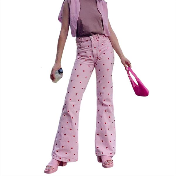 dewadbow valentines day heart womens capris print long flare e girls elastic high waist full trousers streetwear ins, Black;white
dewadbow valentines day heart womens capris print long flare e girls elastic high waist full trousers streetwear ins, Black;white