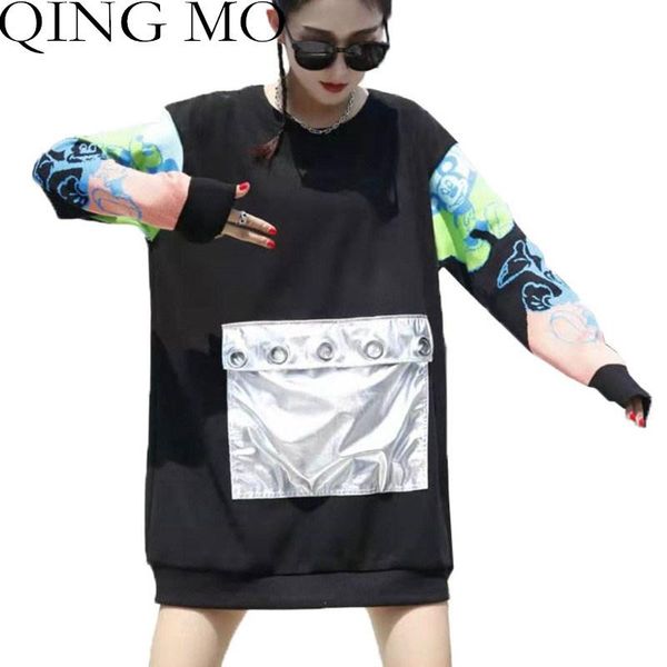 women's hoodies & sweatshirts qing mo black plus size women sweatshirt 2021 autumn long sleeve patchwork cartoon big pocket mid-length
women's hoodies & sweatshirts qing mo black plus size women sweatshirt 2021 autumn long sleeve patchwork cartoon big pocket mid-length