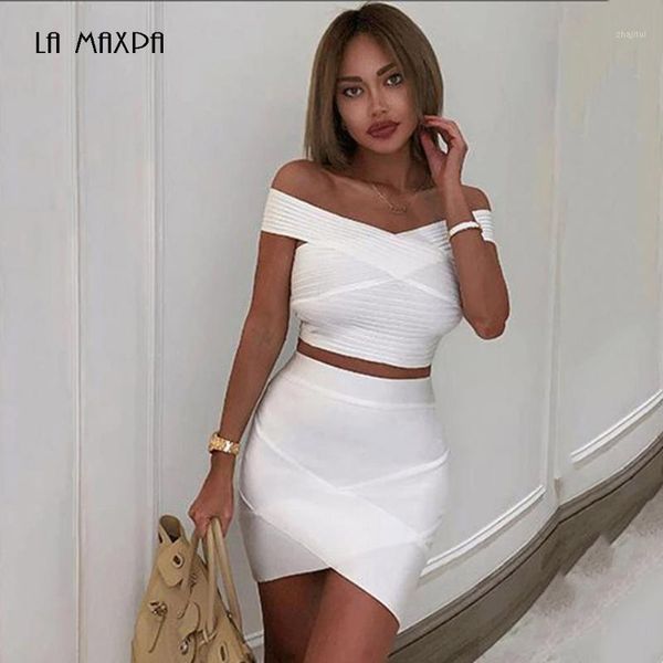 two piece dress off shoulder white bandage rayon hollow vest + mini skirt nightclub party prom two-piece suit
two piece dress off shoulder white bandage rayon hollow vest + mini skirt nightclub party prom two-piece suit