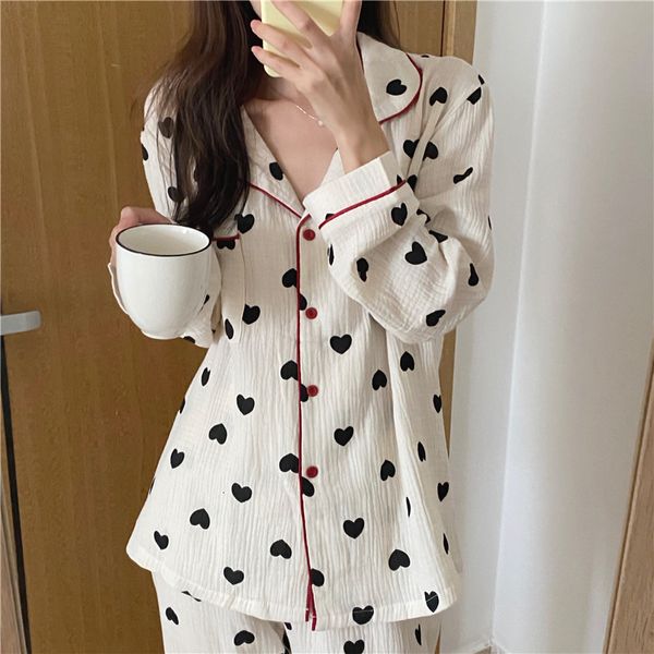 women's sleepwear 2020 autumn winter pajamas for women long sleeve trousers cotton ladies pijamas set cartoon cute sleepwear pyjamas fe, Black;red
women's sleepwear 2020 autumn winter pajamas for women long sleeve trousers cotton ladies pijamas set cartoon cute sleepwear pyjamas fe, Black;red