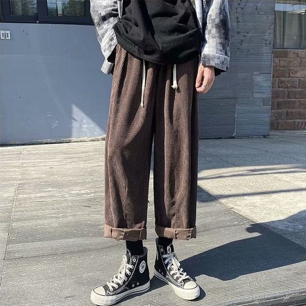 Men Pants Corduroy Plus Size 3XL Wide Leg Pant Loose Retro All-match Korean Style Vintage Elastic Waist Solid Ulzzang Chic New, Black
Men Pants Corduroy Plus Size 3XL Wide Leg Pant Loose Retro All-match Korean Style Vintage Elastic Waist Solid Ulzzang Chic New, Black