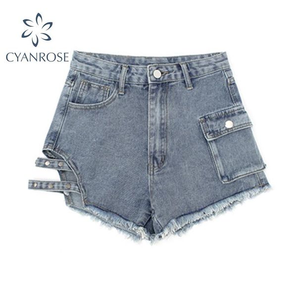women's shorts blue high waist jeans for women summer 2021 irregular hem side lace-up rough selvedge female denim streetwear, White;black
women's shorts blue high waist jeans for women summer 2021 irregular hem side lace-up rough selvedge female denim streetwear, White;black