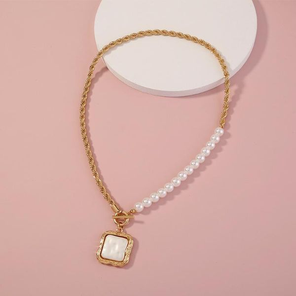 pendant necklaces fashion retro wild trend necklace round bead geometric female buckle, Silver
pendant necklaces fashion retro wild trend necklace round bead geometric female buckle, Silver