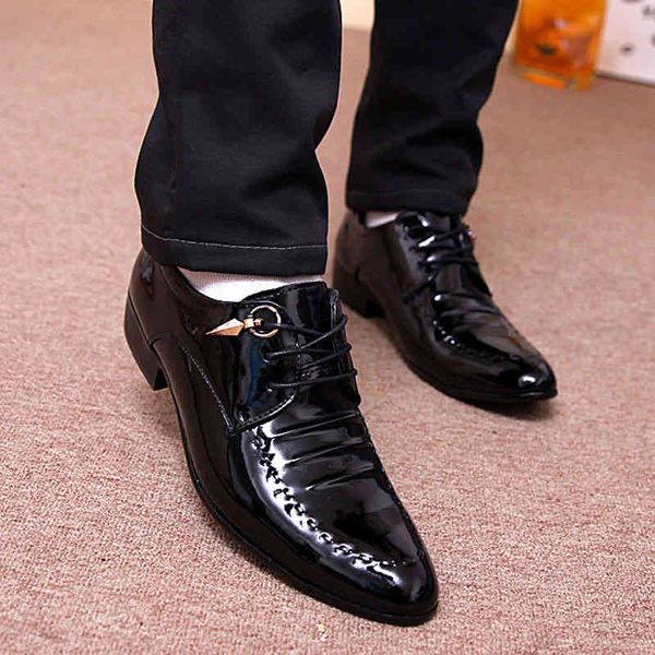 dress shoes brand luxury men lace-up pointed toes flat office work footwear comfortable male formal ciah, Black
dress shoes brand luxury men lace-up pointed toes flat office work footwear comfortable male formal ciah, Black