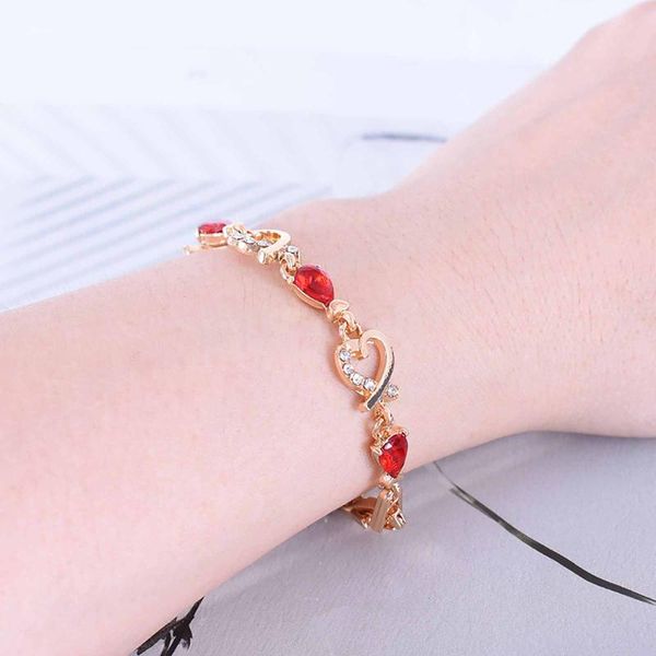 link, chain korean love heart bracelet airy flower diamond lady gift girlfriend party favor temperament, Black
link, chain korean love heart bracelet airy flower diamond lady gift girlfriend party favor temperament, Black