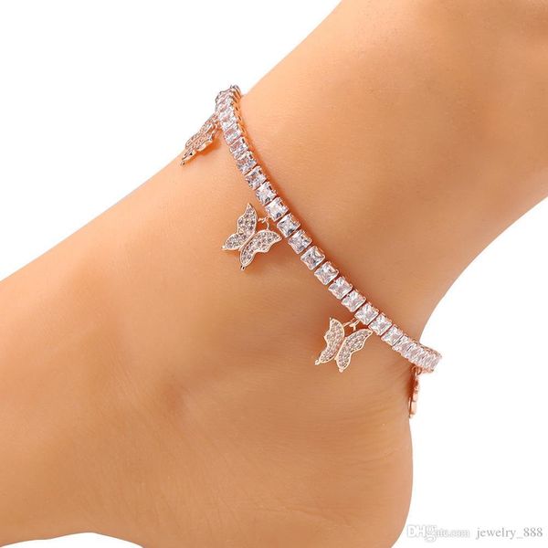 hip hop fashion butterfly tennis chain cuban link anklets anklet copper women female sandbeach summer brilliant 2020 body jewelry, Red;blue
hip hop fashion butterfly tennis chain cuban link anklets anklet copper women female sandbeach summer brilliant 2020 body jewelry, Red;blue