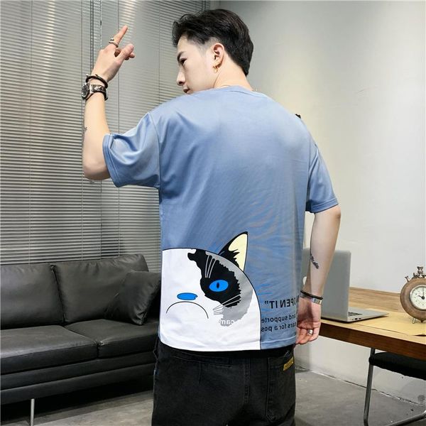 men's t-shirts short-sleeved t-shirt round neck summer trend printing comfortable casual loose ice silk half-sleeved, White;black
men's t-shirts short-sleeved t-shirt round neck summer trend printing comfortable casual loose ice silk half-sleeved, White;black