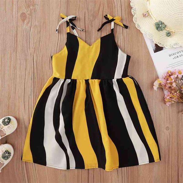 summer girls dress strap patchwork yellow black striped cute a-line girl vestidos 9m-6t 210629, Red;yellow
summer girls dress strap patchwork yellow black striped cute a-line girl vestidos 9m-6t 210629, Red;yellow