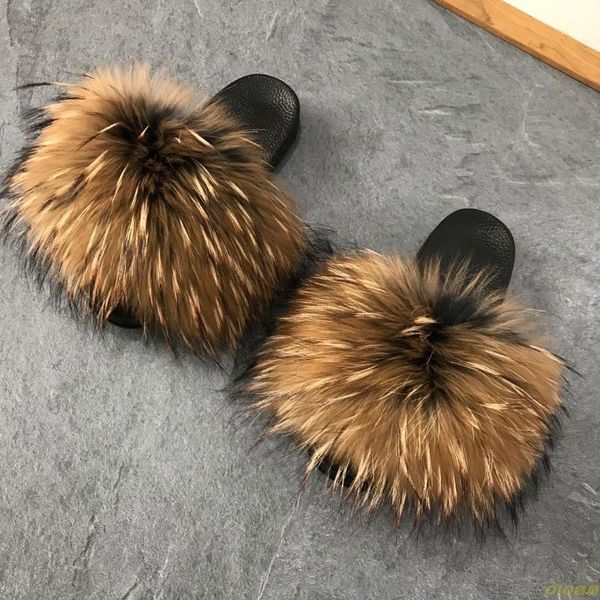 summer fluffy raccoon fur slippers shoes women real flip flop flat furry slides outdoor sandals woman amazing, Black
summer fluffy raccoon fur slippers shoes women real flip flop flat furry slides outdoor sandals woman amazing, Black
