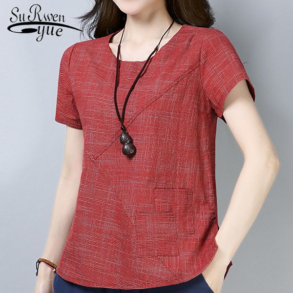 summer blouse for women plus size short sleeve cotton linen s and s clothing 3421 50 210508, White
summer blouse for women plus size short sleeve cotton linen s and s clothing 3421 50 210508, White
