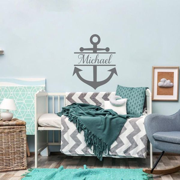 wall stickers personalized name sticker with anchor nautical decor decal custom kid nursery z457
wall stickers personalized name sticker with anchor nautical decor decal custom kid nursery z457