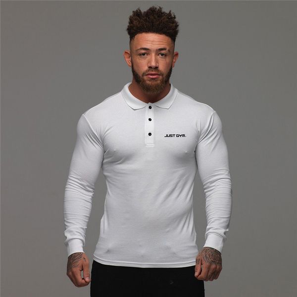 solid color sportswear fitness polo shirt cotton casual polo shirts mens autumn slim fit long sleeve poloshirt men 210421, White;black
solid color sportswear fitness polo shirt cotton casual polo shirts mens autumn slim fit long sleeve poloshirt men 210421, White;black