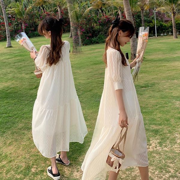 maternity dresses summer thin chiffon full long dress elegant large size loose clothes for pregnant women casual chic pregnancy, White
maternity dresses summer thin chiffon full long dress elegant large size loose clothes for pregnant women casual chic pregnancy, White