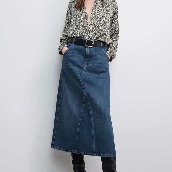 women vintage denim blue midi skirt faldas mujer office ladies elegant chic mid calf skirts msd1755, Black
women vintage denim blue midi skirt faldas mujer office ladies elegant chic mid calf skirts msd1755, Black
