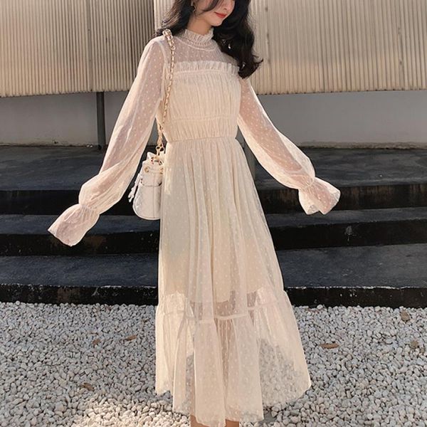 casual dresses yamdi elegant midi dress women woman vintage spring summer 2021 a-line party long sleeve korean lace stand collar lady, Black;gray
casual dresses yamdi elegant midi dress women woman vintage spring summer 2021 a-line party long sleeve korean lace stand collar lady, Black;gray