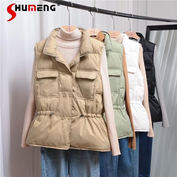 women's vests 2021 autumn and winter down vest coat sleeveless solid color waistcoat all-matching jacket students female, Black;white
women's vests 2021 autumn and winter down vest coat sleeveless solid color waistcoat all-matching jacket students female, Black;white