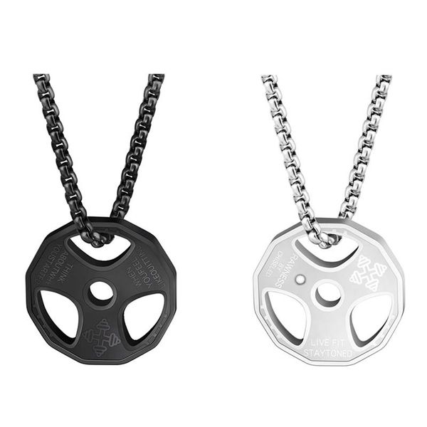 pendant necklaces 2 set stainless steel fitness necklace cool weight plate barbell dumbbell weightlifting bodybuilding crossfit sports jew, Silver
pendant necklaces 2 set stainless steel fitness necklace cool weight plate barbell dumbbell weightlifting bodybuilding crossfit sports jew, Silver