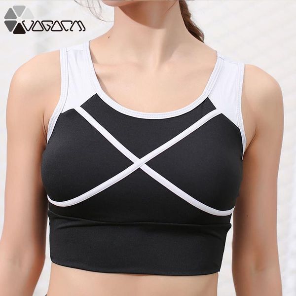 yoga outfits women's sports bra fitness running exercise stitching quick-drying gather crop shockproof vest sportswear, White;red
yoga outfits women's sports bra fitness running exercise stitching quick-drying gather crop shockproof vest sportswear, White;red
