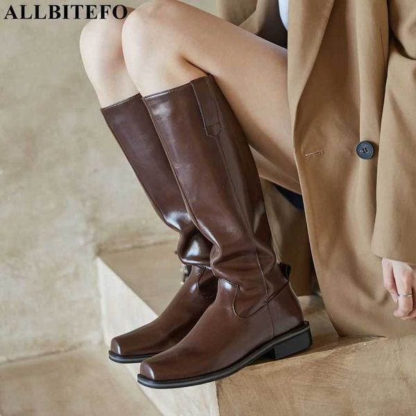 allbitefo square toe genuine leather+pu brand thick heels women knee high boots high heels winter snow long women boots 210611, Black
allbitefo square toe genuine leather+pu brand thick heels women knee high boots high heels winter snow long women boots 210611, Black