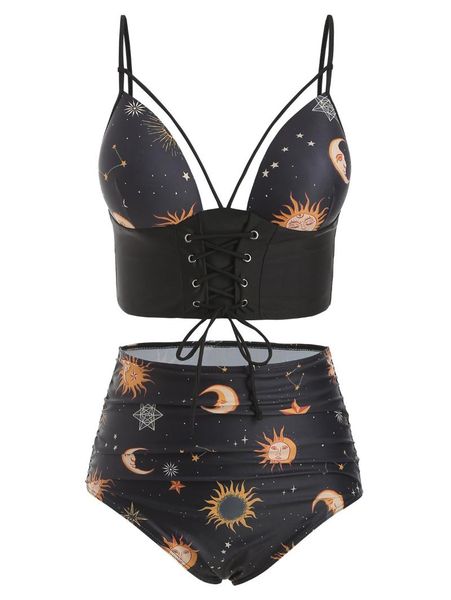 one-piece suits lace up women sun stars moon printing swimsuit high waisted causal summer beach set two pieces female girls swimwear bikini
one-piece suits lace up women sun stars moon printing swimsuit high waisted causal summer beach set two pieces female girls swimwear bikini