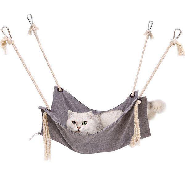 cat beds & furniture 1pc hammock creative kitten cage hanging bed breathable linen cotton material cute pet supplies
cat beds & furniture 1pc hammock creative kitten cage hanging bed breathable linen cotton material cute pet supplies