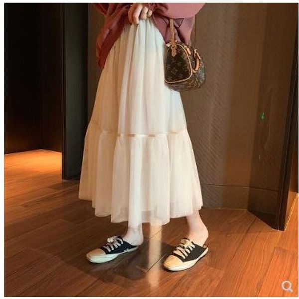 summer elastic high waist slimming simple cake mesh skirt casual loose women a-line pleated long 210527, Black
summer elastic high waist slimming simple cake mesh skirt casual loose women a-line pleated long 210527, Black
