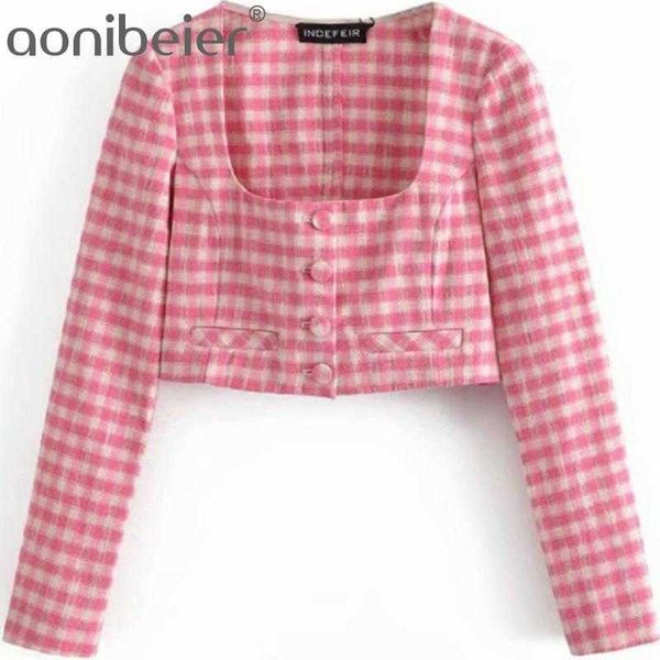 checked shirt summer fashion square collar long sleeve button front women casual blouses female slim pink plaid 210604, White
checked shirt summer fashion square collar long sleeve button front women casual blouses female slim pink plaid 210604, White