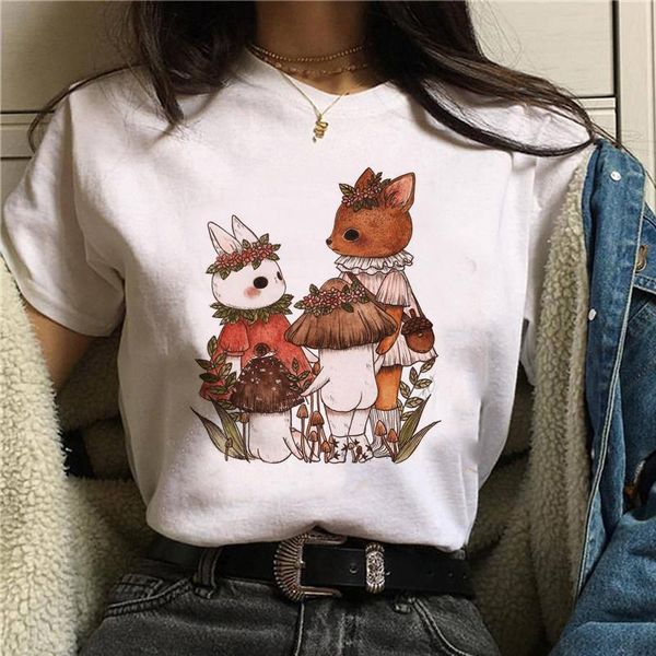 women's t-shirt fashion anime kawaii mushroom graphic print wolf grandmother harajuku street lovers casual bottom shirt, White
women's t-shirt fashion anime kawaii mushroom graphic print wolf grandmother harajuku street lovers casual bottom shirt, White