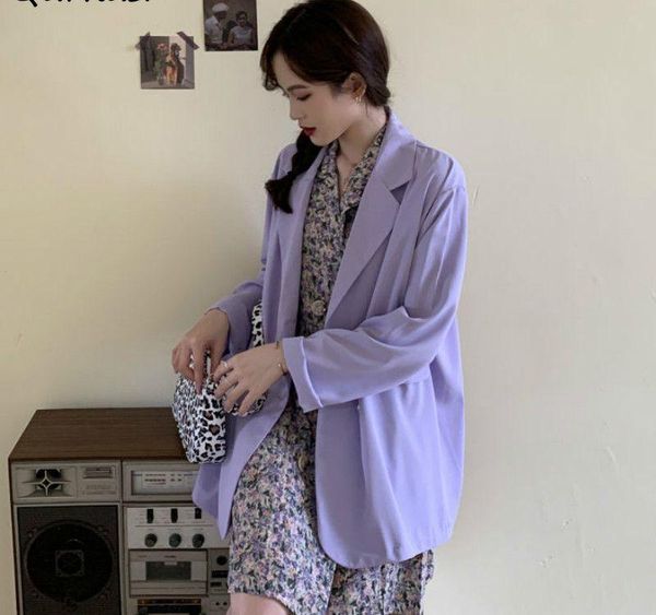 women's suits & blazers women elegant double-breasted purple ins clothes notched lady clothing casual classy mujer vintage stylish femm, White;black
women's suits & blazers women elegant double-breasted purple ins clothes notched lady clothing casual classy mujer vintage stylish femm, White;black