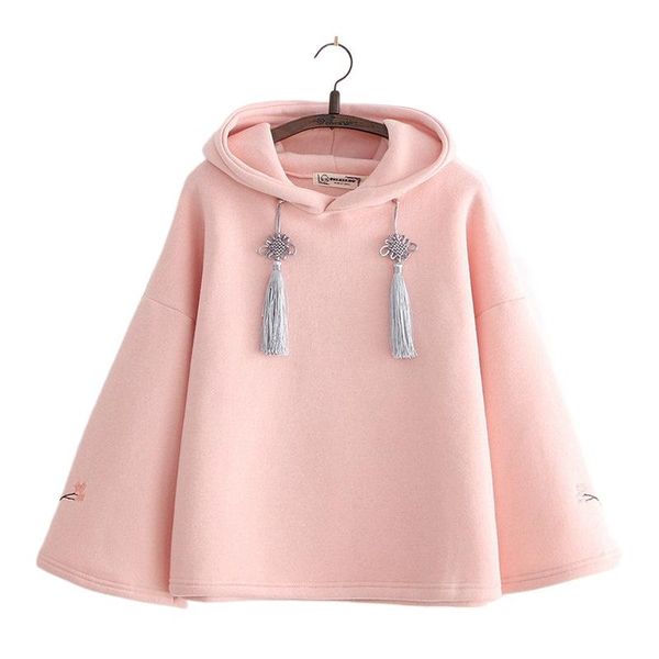 women's hoodies & sweatshirts chinese button drawstring women letter embroidery hooded sweatshirt 2021 winter sweet style korean ladies, Black
women's hoodies & sweatshirts chinese button drawstring women letter embroidery hooded sweatshirt 2021 winter sweet style korean ladies, Black