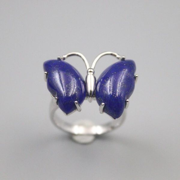 cluster rings solid pure s925 sterling silver lapis lazuli band women butterfly ring 23mm us6, Golden;silver
cluster rings solid pure s925 sterling silver lapis lazuli band women butterfly ring 23mm us6, Golden;silver