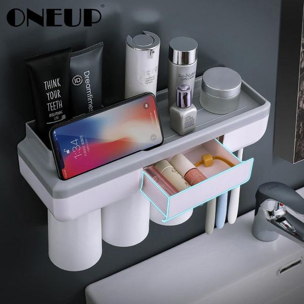 bath accessory set oneup wall mount magnetic adsorption toothbrush holder with cups toothpaste storage rack bathroom accessories sets
bath accessory set oneup wall mount magnetic adsorption toothbrush holder with cups toothpaste storage rack bathroom accessories sets